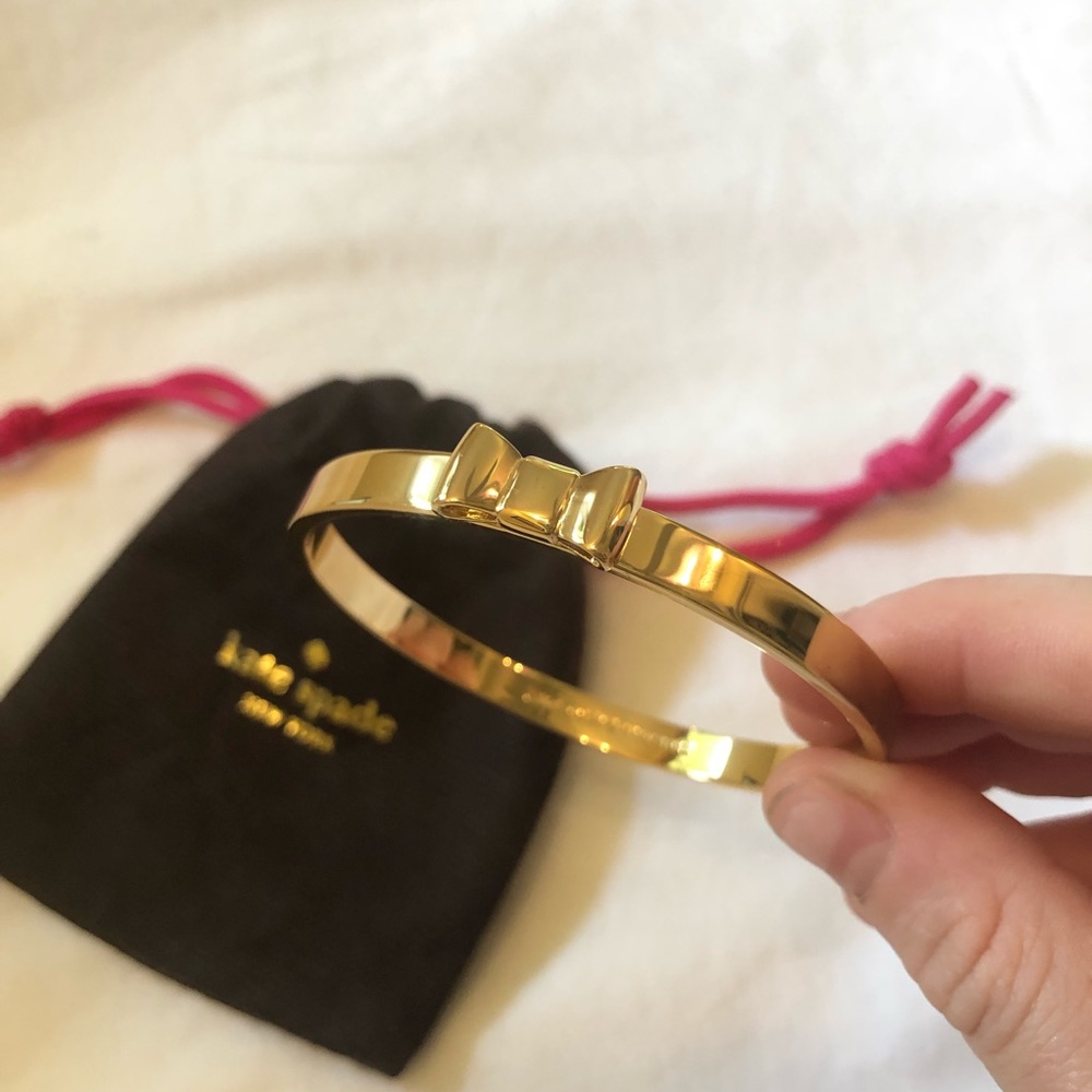 Gold Kate Spade bow bangle
